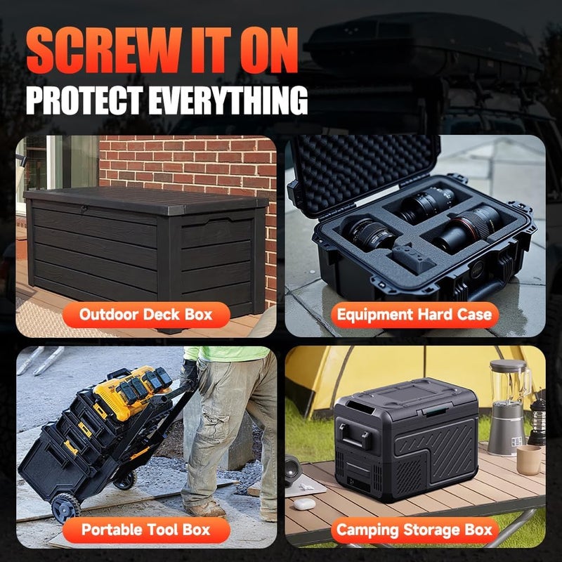 wsdcam Screw-Mounted Trailer Anti-Theft Alarm - 113dB Loud Vibration Security Car Alarm with 7-Level Sensitivity, IP65 Waterproof, 130ft Remote Control for Truck Tool Box, Rooftop Cargo & Outdoor Gear - Image 4